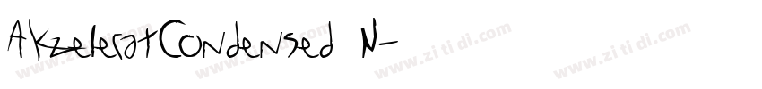 AkzeleratCondensed N字体转换